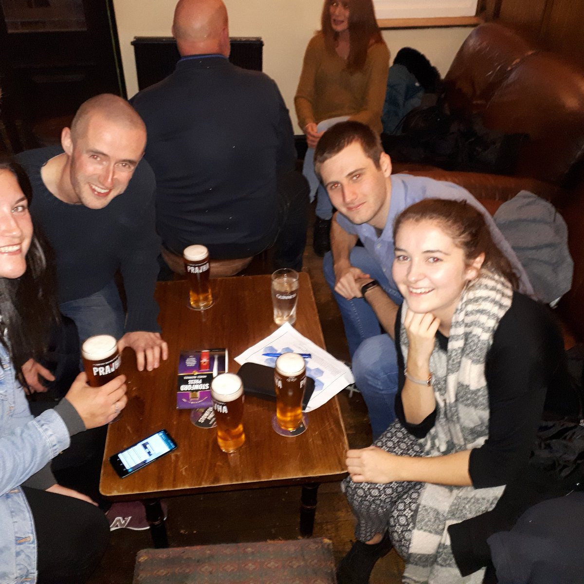 13_Coop's tweet photo. Pubs 1 and 2 in @warriorskorf #Korfball blockbusters Didsbury pub crawl https://t.co/CC4I6IYBlf
