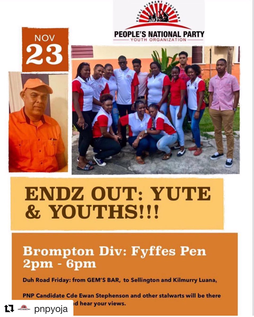 pnporangearmy's tweet photo. Tonight in Fyffes Pen with @PNPYOJa  Time to #levelUpJamaica in SW St Bess with Ewan Stephenson #JamaicaForall #SWStElizabeth https://t.co/ALpNTPLjQr