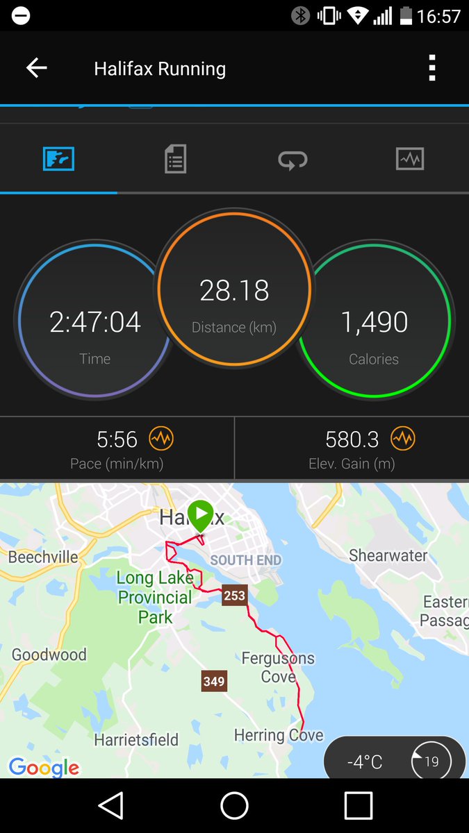 DrKraeutner's tweet photo. I mean sure I was 'working' in the forest today, just maybe not working in the Forrest 🙈🙊 #semantics #phdlife #runhalifax https://t.co/bNXWEfQWfS