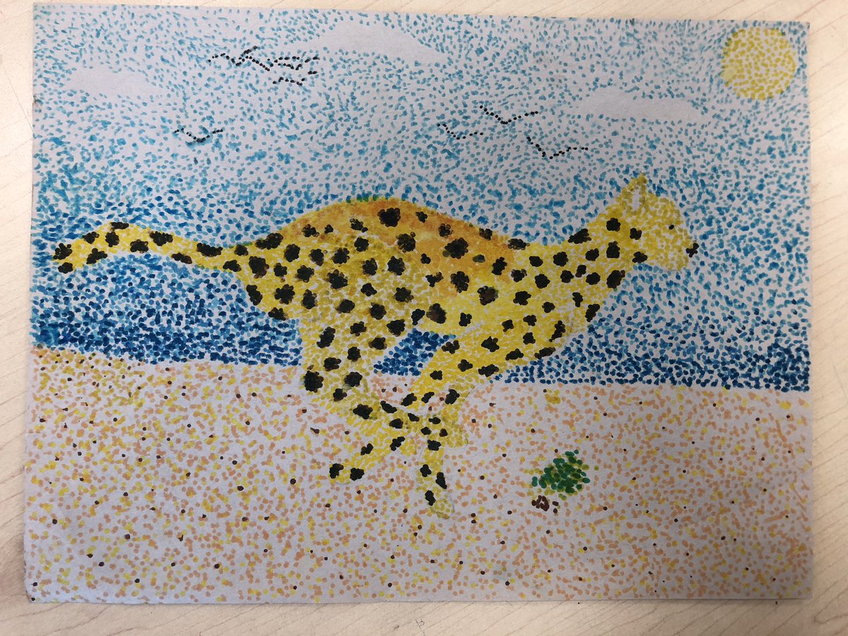 Here are some of the incredible final products of their Pointilism projects!