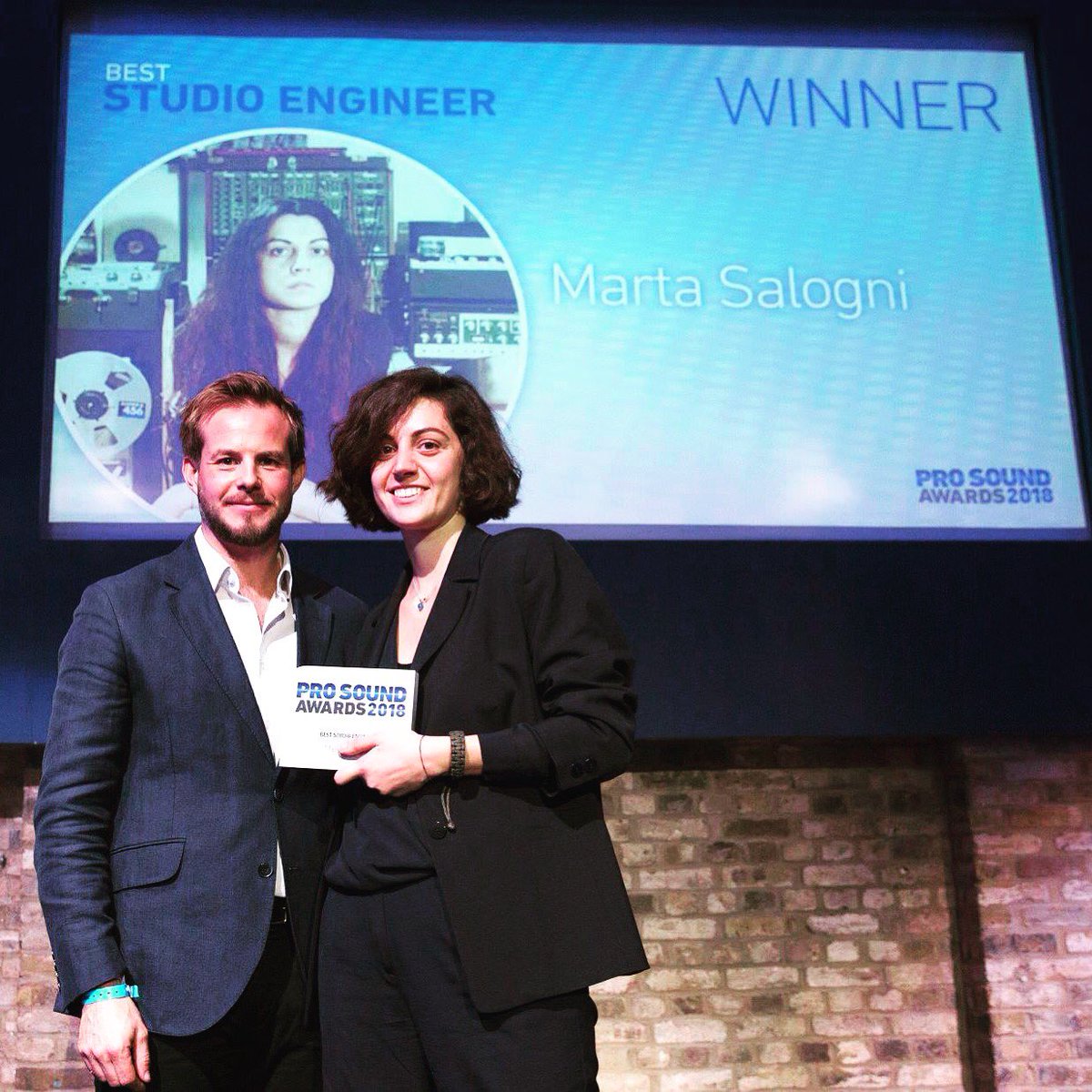 Marta_Salogni's tweet photo. Extremely honoured to have won Best Studio Engineer at yesterday’s #ProSoundAwards !Thank you all for walking this amazing journey with me 💐 https://t.co/J5FFjKfgjQ