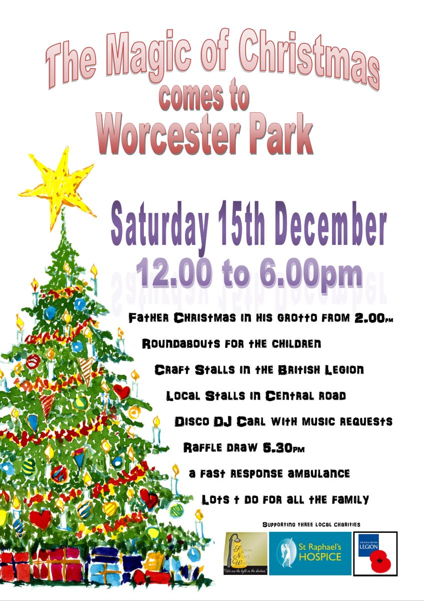 LikeWorcesterPk's tweet photo. (2/2) Our focus now is on the ‘The Magic of Christmas’ event on December 15. We look forward to working with businesses to make it a success https://t.co/KWCMpU4pAO