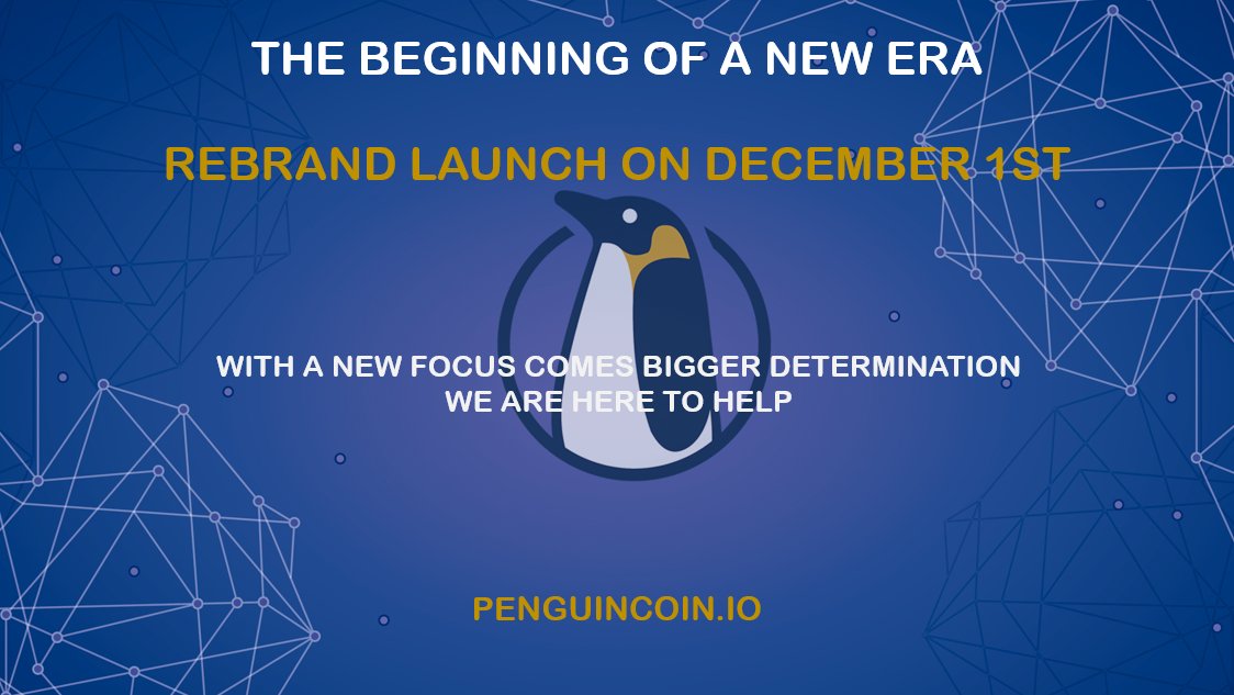 HCC_Coin's tweet image. As we continue to prepare for the Penguin coin  $PENG  #Rebrand on Dec 1st.  We are excited to let the community know that we are almost ready for this great #Crypto and #charityjobs project event! 
Get some  $PENG! @Cryptopia_NZ
@BLEUTRADE
#Bitcoin #cryptocurrency #charities