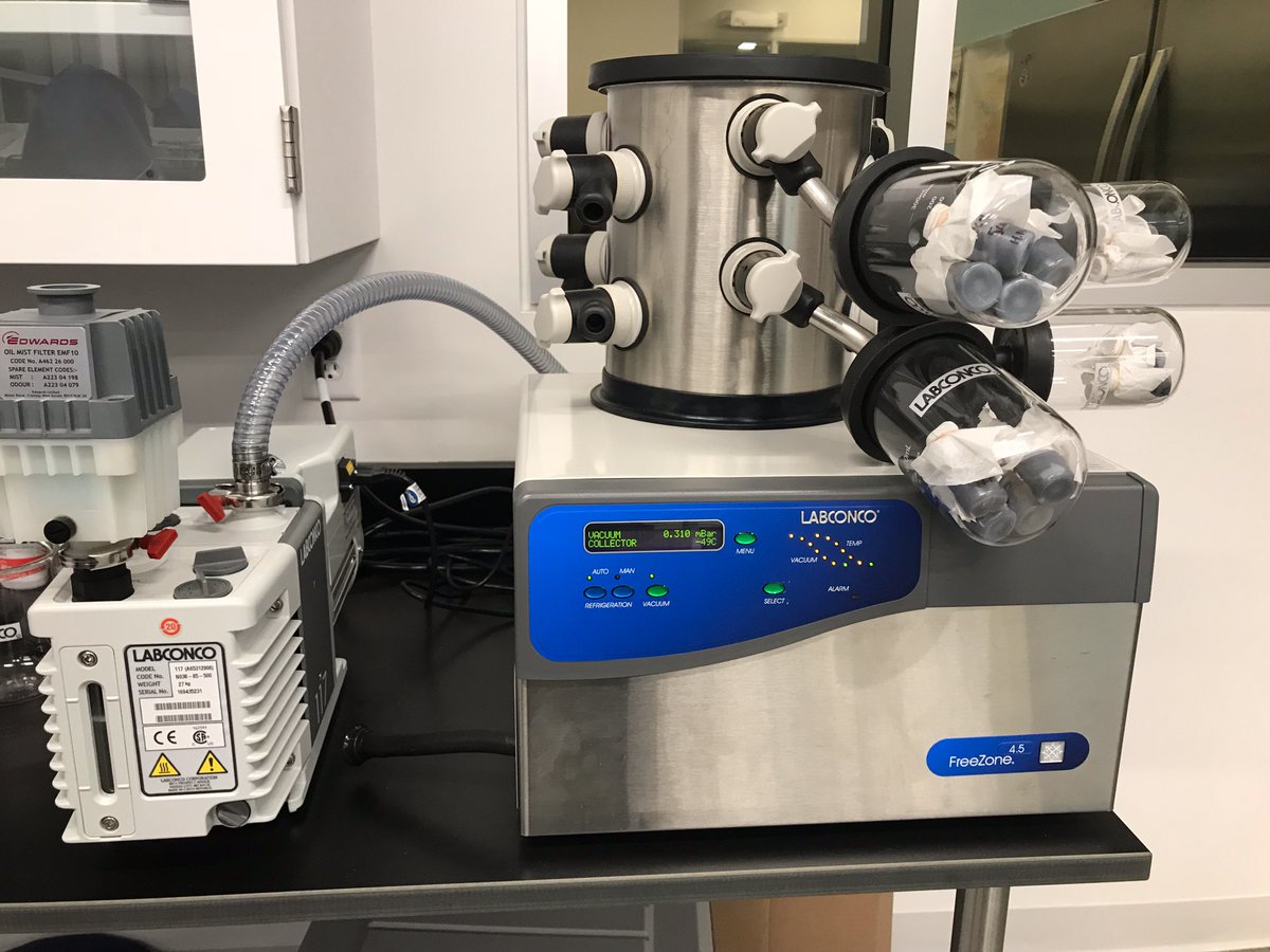 waterheddy's tweet photo. Thank you to @drtightline for the use of his lab @MountAllison and the freeze dryer to dry sediment from Pockwock Lake. https://t.co/RMjg1AjcOX