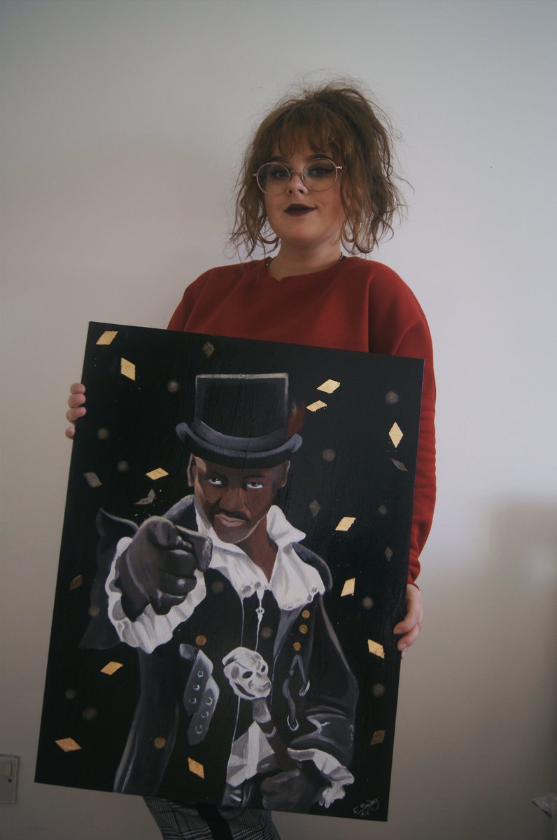 Ellie_Bailey2's tweet photo. ALSO, I painted this as a leaving gift for someone from The Dreamboys, and they shared it, I’m MELTING. https://t.co/6vBy5UielT