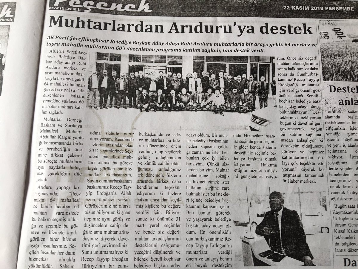Ruhi_Ariduru's tweet photo. Cumhurbaşkanımız’ın muhtarlar üzerindeki desteği ve ilgilerinden dolayı bir muhtardan Belediye Başkanı da olabilir diyerek  SEYMENLİ MAH.MUHTARI OLARAK ŞEREFLİKOÇHİSAR Ak Parti Belediye Başkanlığı Aday adaylığına çıktım.64 mahallemuhtarını60’tamdestekdiyor@RT_Erdogan @tcbestepe https://t.co/3EEYq45VoZ
