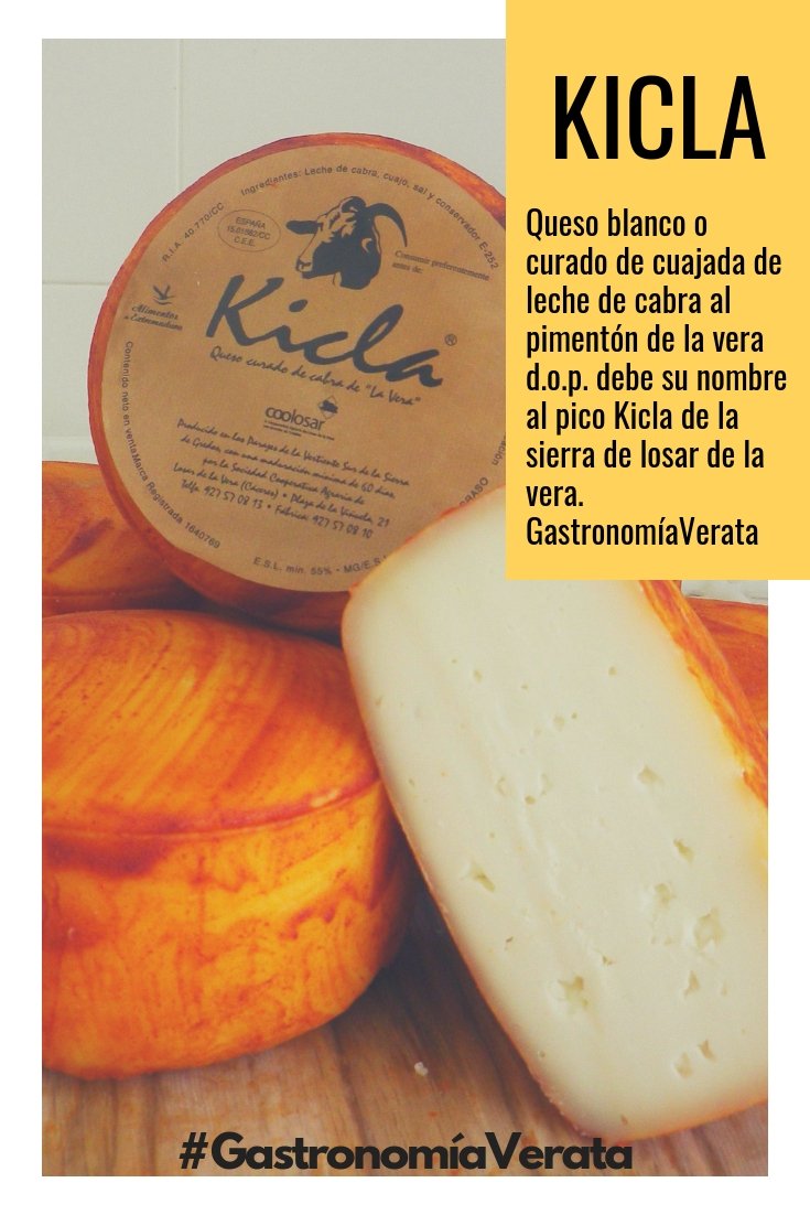 turismolavera's tweet photo. #ImperialKitchenSpain hablando de #gastronomíaverata  #Curiosidades👉Kicla: Queso curado realizado con cuajada de leche de cabra cubierto con Pimentón de la Vera D.O.  #artesanal #tradicional de la sierra. Su nombre hace honor a uno de los picos de la Sierra de Losar de la Vera. https://t.co/048lMTKvxQ