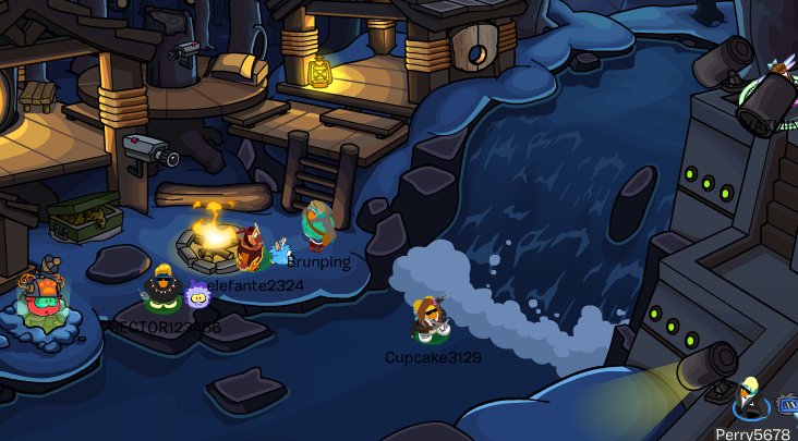 CPperry5678's tweet photo. #Day2 #Redpuffle. Hoy en el campamento de la EPF, @Paula_Cp1, y más agentes, hemos podido recuperar los 5 chips y el control del puffle rojo. Seguiremos informando, que siga la búsqueda. #OpPuffle2 #OpFinal https://t.co/7JDY6UnmK2