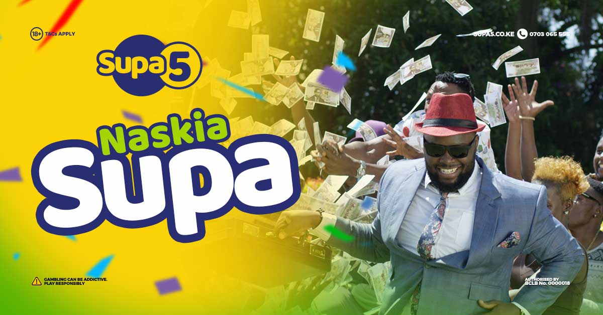 Supa5ke's tweet photo. You don't need to spend a fortune to make a fortune. With Supa 5 you only need 20 bob and your 5 lucky numbers to win Ksh 200,000 in just 10 Minutes! https://t.co/m4l08XUi1f