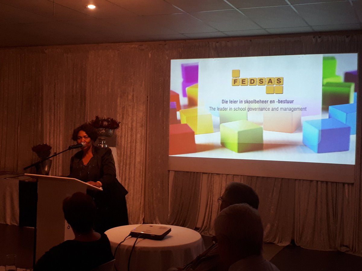 fedsas1's tweet photo. #FEDSAS25 The Honourable Minister of Basic Education Ms. Angie Motshekga, addressing guests at the FEDSAS 25 year celebrations. https://t.co/2YKxW97vLc