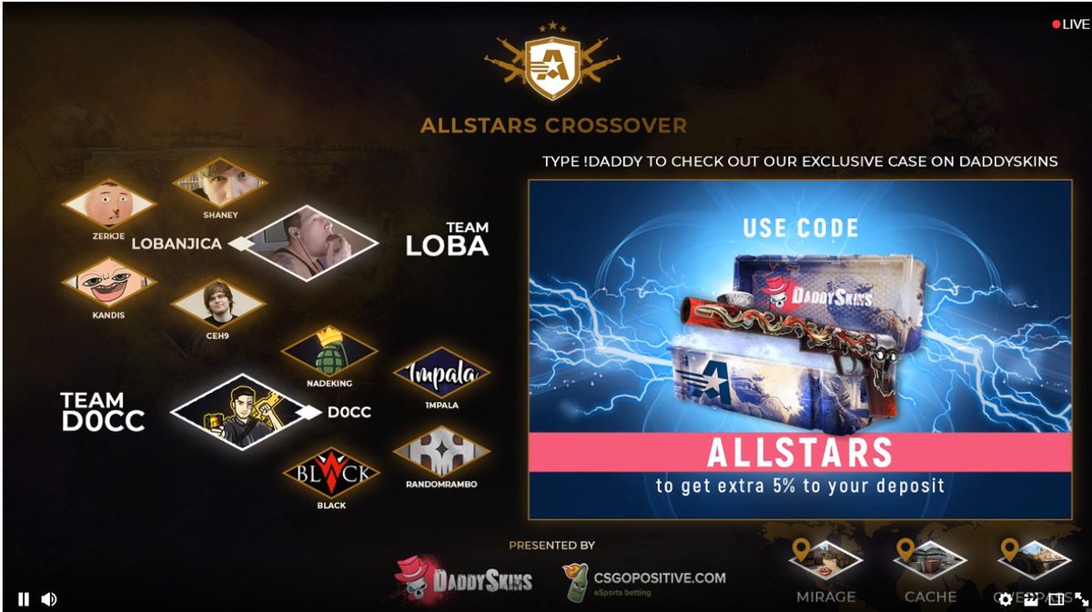 We are LIVE!

twitch.tv/allstars_gg 

Casted by <a href="/RealStrongLegs/">ROY</a> and <a href="/insomniuhh/">Insomniuhh</a>