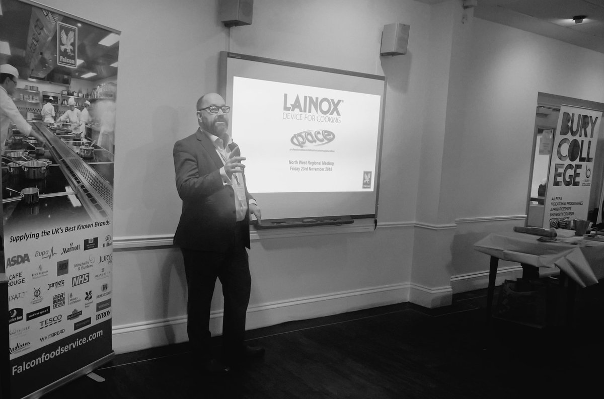 We’ve had an excellent day at <a href="/PACEUK/">Professional Association for Catering Education</a> NW event in Bury. Was a great opportunity to demonstrate how <a href="/LainoxAli/">Lainox Ali S.p.A.</a> &amp; Falcon can help college &amp; university caterers. Thanks to all for a really interesting &amp; informative day! <a href="/PaulBayerFalcon/">Paul Bayer CFSP</a> @IBrealeyFalcon <a href="/molly_shaher/">Molly Shaher</a> <a href="/KenyonSukenyon/">Sue Kenyon</a>
