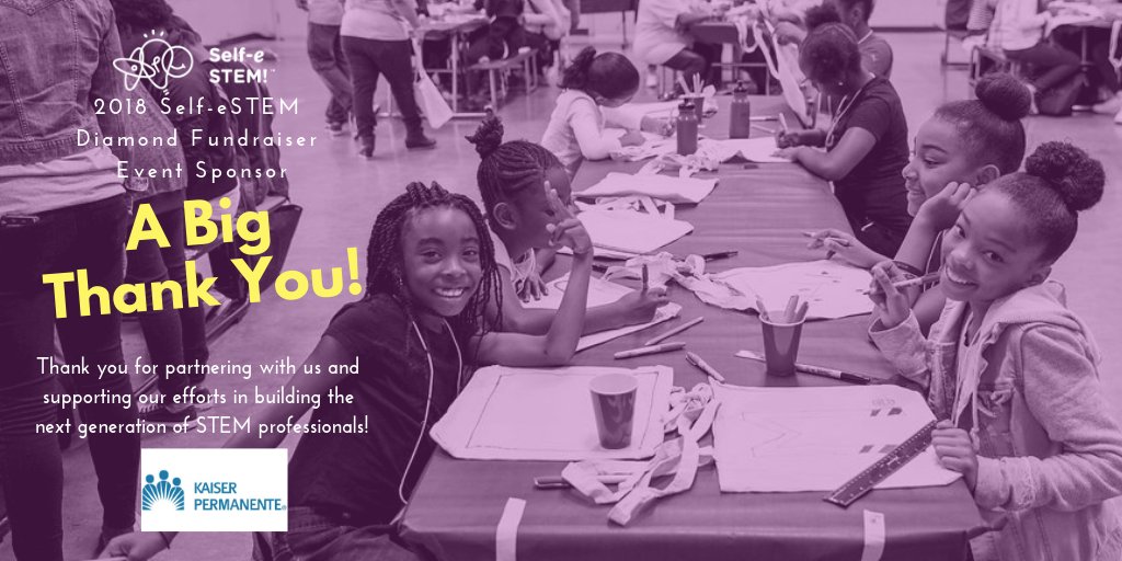 selfestemorg's tweet photo. Thank you @kpthrive for your support! Because of you we were able to provide activities and opportunities for more than 150 girls to explore STEM careers. #Selfesteming #STEMmode #SelfeSTEM #GivingTuesday https://t.co/i9YfHELLIZ