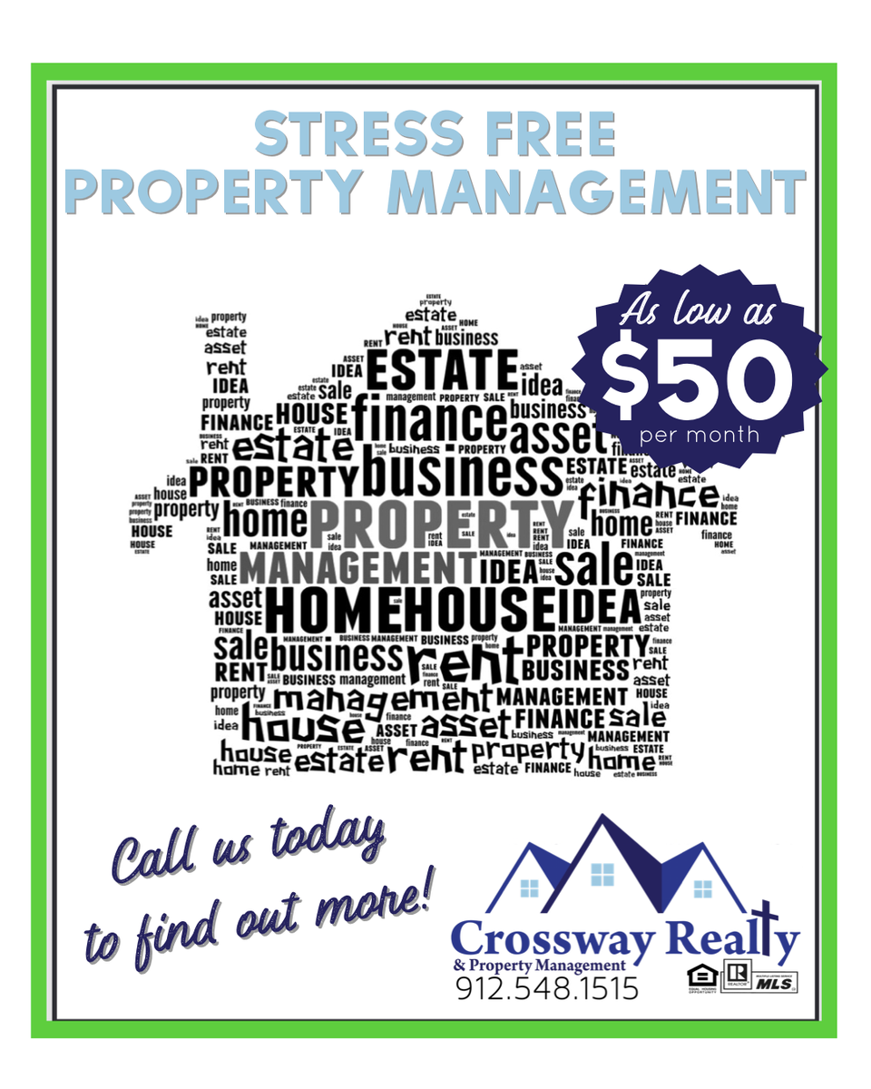 crossway_realty's tweet photo. Let us make your life a little easier by managing your rental properties!
Call our office at 912-548-1515 and ask for Jeff for more information. https://t.co/4GNVui6aD4