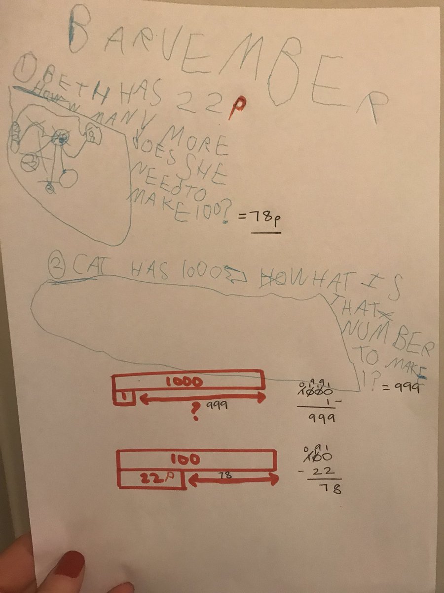 TraceyThake75's tweet photo. I just mentioned that I was going to do my #barvember challenge. My 5 year old (who has been watching me do them for weeks) disappeared, only to return with some Barvember challenges he had made for me... #extrahomework #proudmummy @AcademyParkHall @WhiteRoseMaths https://t.co/jwn8wMaE8z