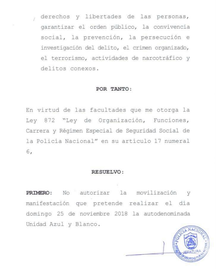 Calderonkc_'s tweet photo. Policía Nacional niega permiso a la #UNAB para marchar este próximo 25 de noviembre en #Nicaragua. #SOSNicaragua 
#GritoPorNicaragua https://t.co/oAAhatakOT