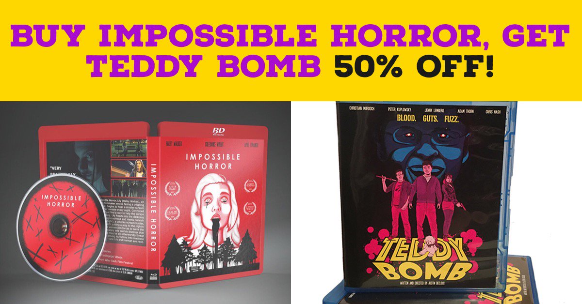 Black Friday Sale! Get Teddy Bomb 50% off when you buy Impossible Horror! 💥📼 - mailchi.mp/09cd2158e56f/s…