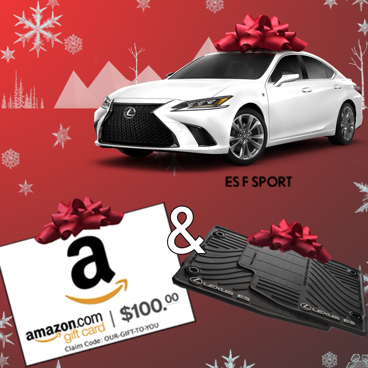 Kuni_Lexus's tweet image. Hope everyone had a wonderful Thanksgiving and Happy Black Friday! From now until Monday receive a $100 Amazon e-gift card AND a set of Lexus All-Weather floor mats with a purchase of a new or L/Certified Lexus Vehicle!  #BlackFridayDeal #LexusPlus