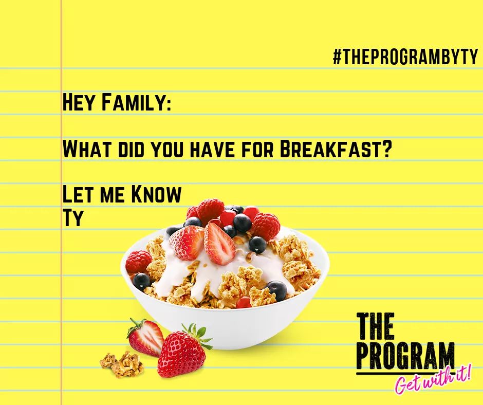 TheProgramByTy's tweet photo. Eating a nutritious breakfast sets a positive tone for the day, share the healthy foods that jump starts your day!
#TheProgramByTy https://t.co/UQUmk7WA9q