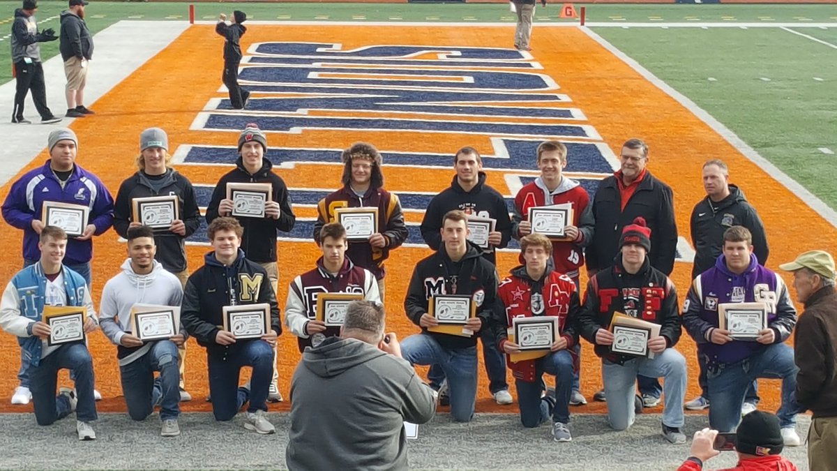 FootballAurora's tweet photo. Congrats to Caleb Beebe @cbeebe82 and the rest of the 2018 All State players! https://t.co/eAwGNeaqYw