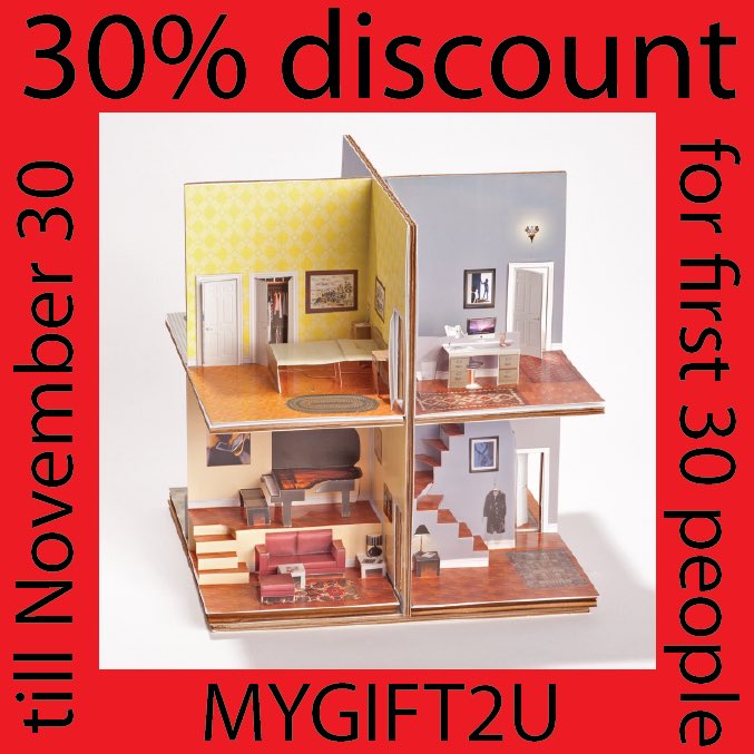 makepopupcards's tweet photo. Use code MYGIFT2U at checkout for 30% off Pop-Up Paper House Kit. https://t.co/X99qXfFpKu https://t.co/InAnS402KX