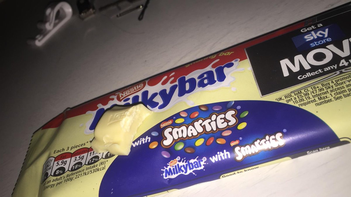wrighty269's tweet photo. @Nestle @MilkybarUKI Got wife this for her birthday, she is extremely disappointed that someone has forgotten the smarties 😢 https://t.co/PfOFph50B7