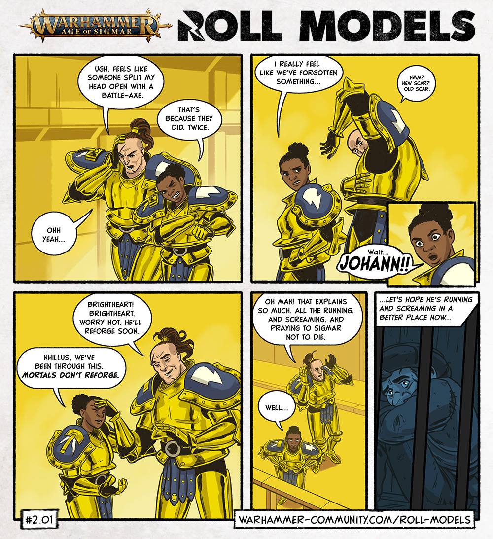 JamesNathaniel_'s tweet photo. Very excited to share episode 1 of Roll Models season 2!
Been working on these over the last month, so it's a real treat sharing this now. More here https://t.co/R3sMqNQ7Gz
#warhammer #rollmodels #gamesworkshop #stormcasteternal #comics #comicbookar #illustration #funny #artist https://t.co/r6jAMXAhwB
