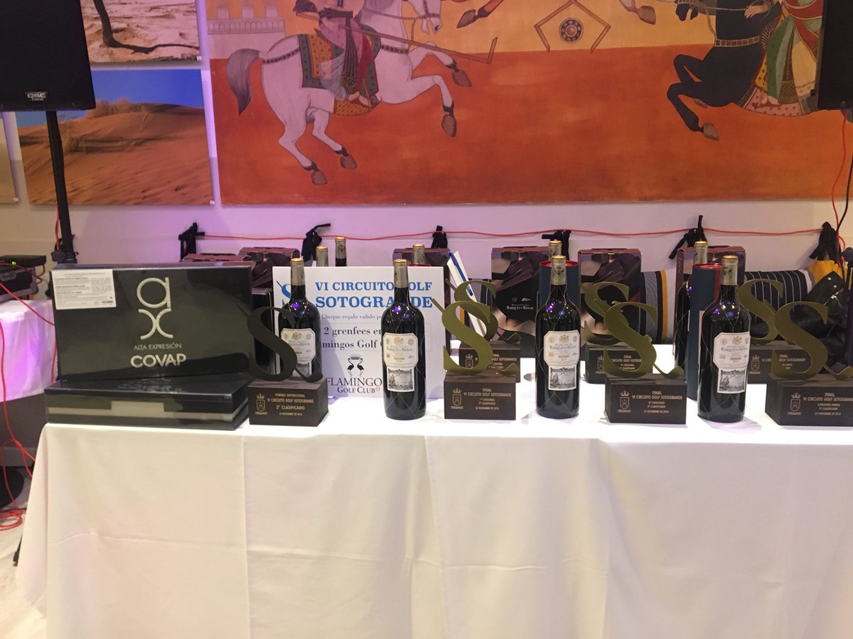 CGolfSotogrande's tweet photo. Todo preparado para una noche mágica con la que despedir esta sexta edición de nuestro circuito de #golf! @marquesderiscal @BACARDI @Martini_Global @IbericosCOVAP https://t.co/OVIxRIbpqf