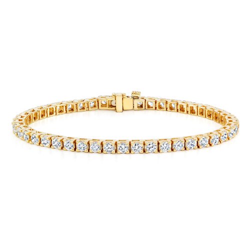 NEW! Contemporary 14k Yellow Gold Round Cut Diamond Tennis Link Bracelet 4-Prong (1 1/2 cttw, G-H Color, VS2-SI1 Clarity) sanfranciscodiamonds.org/product/14k-ye… #SFDiamonds #EngagementRings