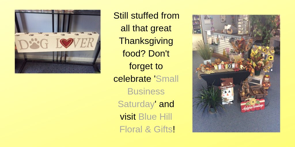 There's #BlackFriday and #CyberMonday , but don't forget about #SmallBusinessSaturday! Support your local businesses and come in to #BlueHillFloral! #UNOSocialMediaClass