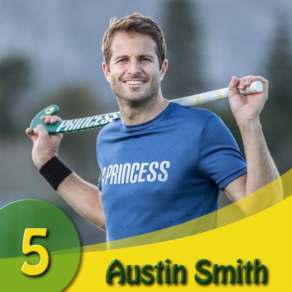 SA_Hockey_Men's tweet image. Austin Smith🔥1of our highest capped players in the WC team, earned his 1stcap way back in 2004 against Canada. Since then he’s played 162 official games in the green and gold 🇿🇦 who can tell us which European club Austin is playing his TENTH season for!? #AbeSizwe #KnowYourSAMen
