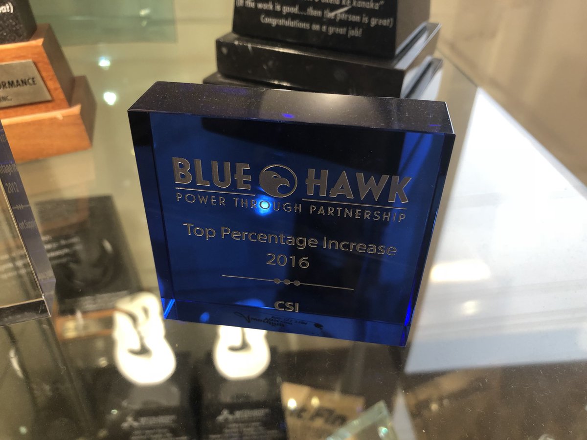 CSIpgh's tweet photo. #CSIpgh was recognized as a leading purchase performer by Blue Hawk, an HVAC purchasing COOP group, by winning Top Percentage Increase in 2012 and 2016.
Our constant pursuit of growth has allowed us to gain market share with our vendor partners! #CSIpghAwardShowcase https://t.co/upB1JyohGO