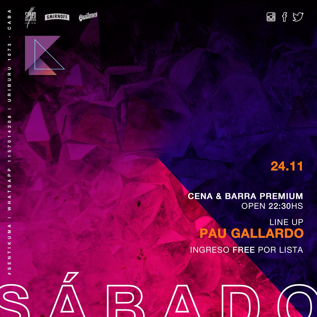 KumaRecoleta's tweet photo. #ViernesKuma 🐰🍻🐯 #SabadoKuma
Open 22:30hs. Hace tu RSVA 🍽️ Cena &amp; Barra Premium 🍹🍺🥂 #SentiKuma

Ingreso FREE por lista de invitados, inbox/wspp 
Ingreso General hasta las 4hs

👉 + info wspp 1157014208
Uriburu 1073 - CABA - #Recoleta https://t.co/jt8FiVoknC