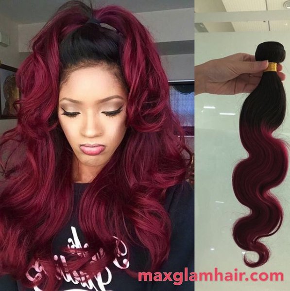 😍So GORGEOUS!!! Who want to rock this 1b/99j wig? 
💓 Click our bio link & DM for coupon 
#maxglamhair #colorhair #1b/99jbundles #colorwig #lacefrontwig #360wigs #Brazilianwig #2018blackfridaysale