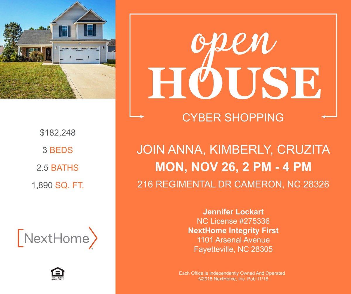 at_bragghomes's tweet photo. Luke 🐾🐾 &amp; I r Cyber Monday Shopping Nov 26 from 2-4pm w/ 
ZYIA Active, Scentsy,&amp; Pampered Chef.  Join us @ 216 Regimental Dr, Cameron in Lexington Plantation, hor d'oeuvres &amp; beverages. #nexthomeluke #fayettevillencrealtor #fayettevillepcshomes #fortbraggpcs #fortbragghomes https://t.co/GNlK3dUFuR
