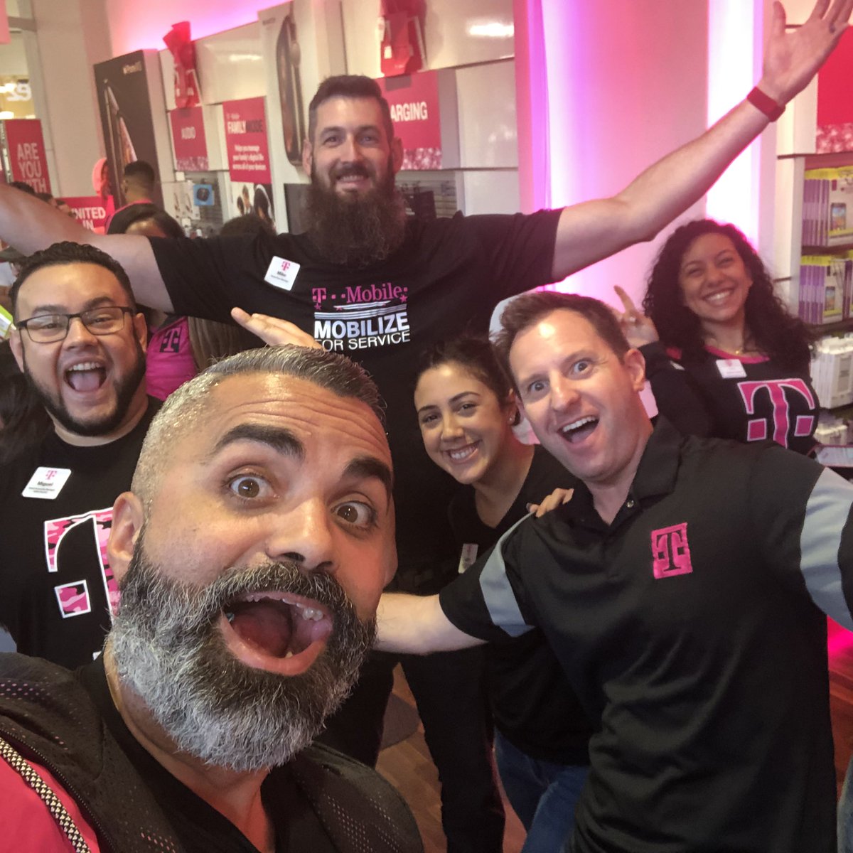 How many customers are we rescuing from Dumb&amp;Dumber you ask? By the look on our faces should tell you how large that number is! <a href="/TMobile/">T-Mobile</a> #BreakingRecords #WestFloridaCobras #LittleBrandonIsntSoLittleAnyMore #TampaMetro
