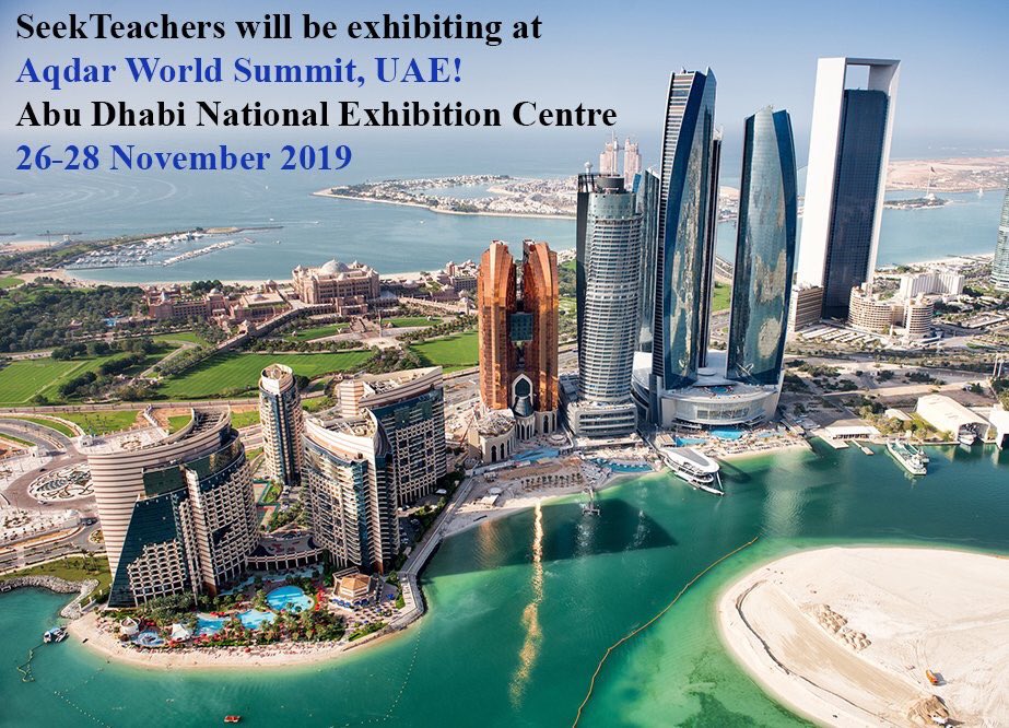 AbdullaKhalifeh's tweet photo. Come &amp; Join SeekTeachers at Aqdar World Summit located at the Abu Dhabi National Exhibition Centre in UAE from 26-28 November 2018!

Here's our latest blog - Check it out!
https://t.co/FMKo04e4dg…

#adnec #aqdarworldsummit #aqdar2018 #aws2018 #UAE #AbuDhabi #SeekTeachers https://t.co/mi7u2Bq7RC