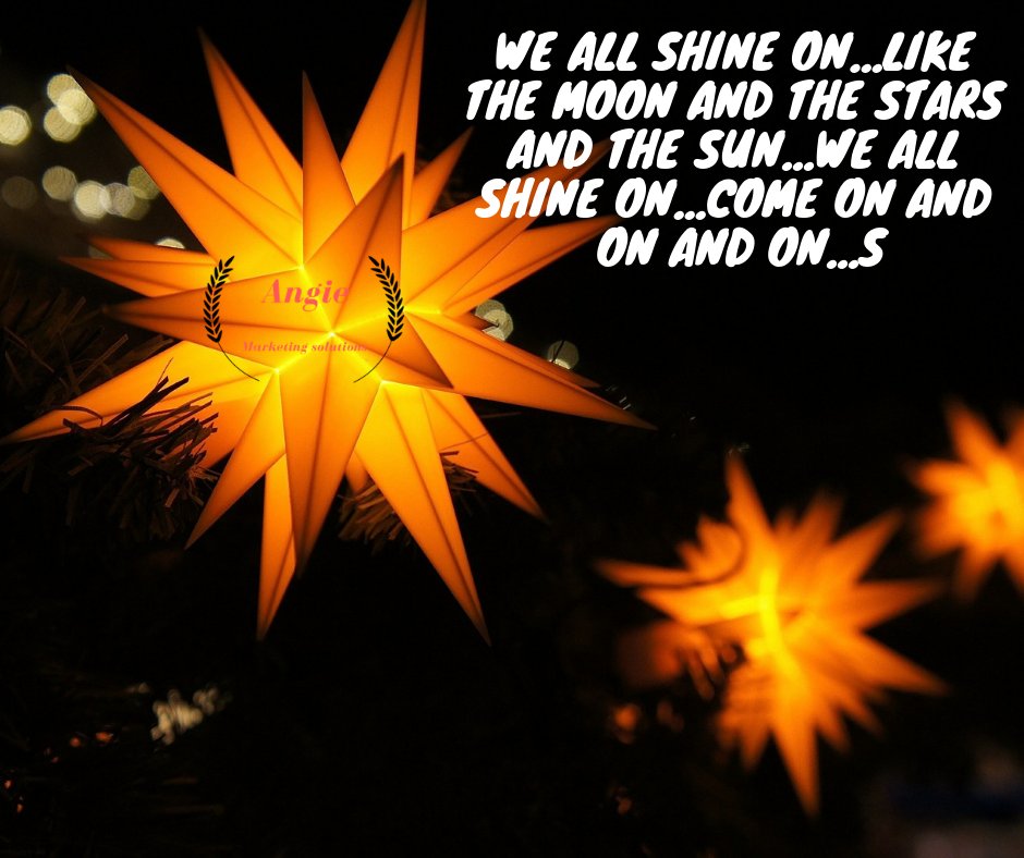 marketing_angie's tweet image. We all shine on...like the moon and the stars and the sun...we all shine on...come on and on and on...

#fiverrseller #Optimization #createbusinesspage #linkedin #twittermarketing #facebookmanager #pinterestmanager #instagrammanager #entertainment #businessowner  #googleplus