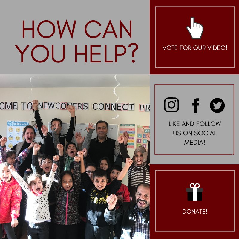 NovaSyrians's tweet photo. "Thank you for taking initiative! Many of us want to help, but don't know how. Welcome home!"- Stefani Angelopoulos.  
Want to support our campaign but don't know how? 
- Follow us &amp; share our posts!
- Vote for our video: https://t.co/RQYXf1GeC3
- Donate: https://t.co/GmxUsW8AAD https://t.co/sXhEWHVuGV