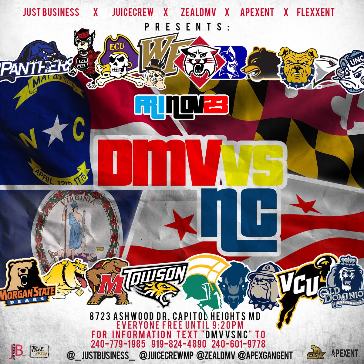 qthagoatfr's tweet photo. #BLACKFRIDAYPARTY919 IN RALEIGH NC TONIGHT !

#DMVvsNC IN MARYLAND TONIGHT !

RT TO SAVE A COLLEGE STUDENTS THANKSGIVING BREAK ! 

#NCAT
#NCCU
#STAUG
#UNCC
#UNC
#WSSU 
#ECU 
#UNCG
#VSU
#ODU
#NSU
#FAYSTATE https://t.co/qyvAt0QfN6