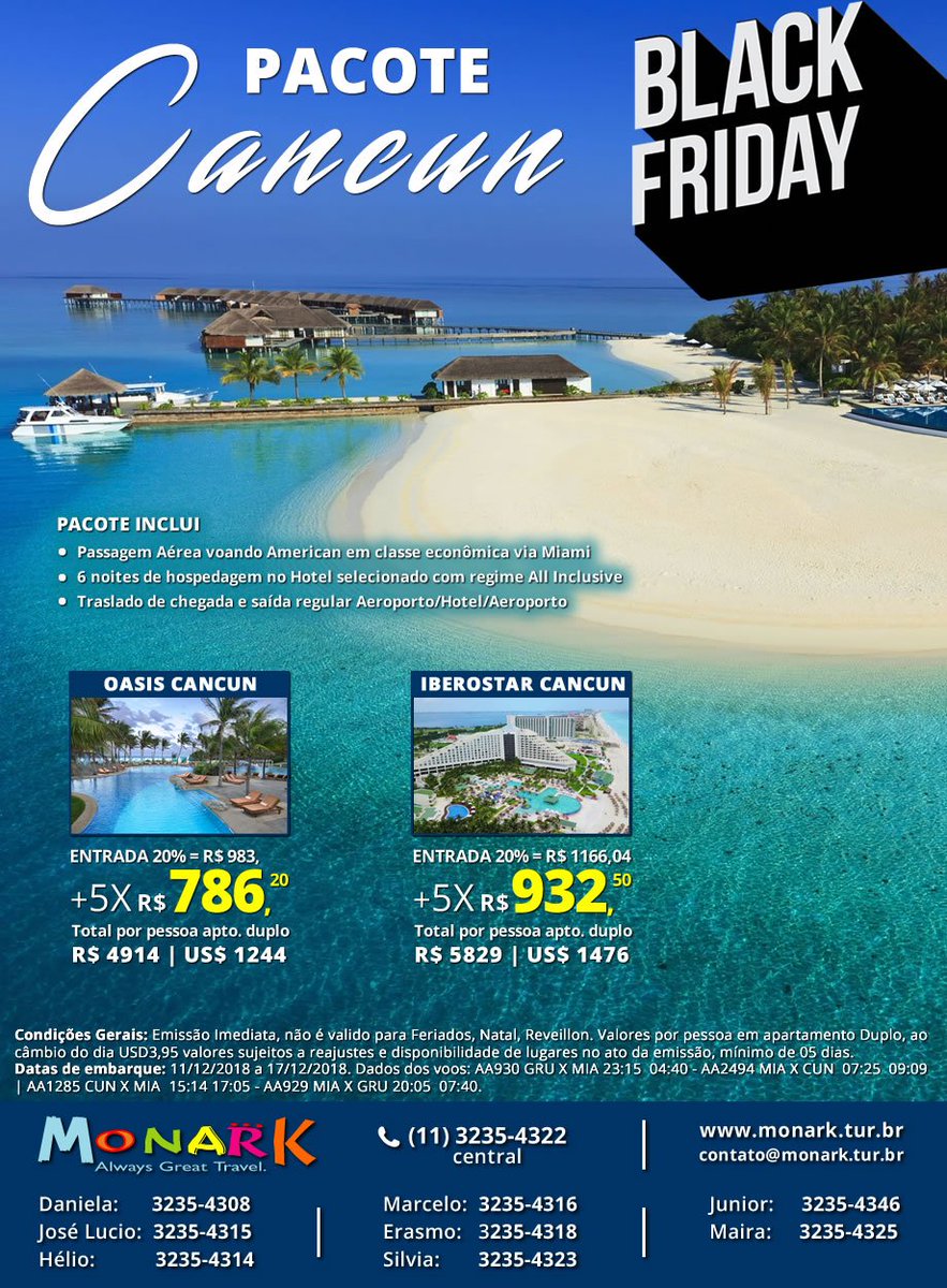 monarkturismo's tweet photo. Black Friday | Pacote Cancun
#caribe #cancun #BlackFriday #ViajarBarato #praia #OasisCancun #IberostarCancun #México #YucatánPenínsula https://t.co/dv1S5HF0OZ