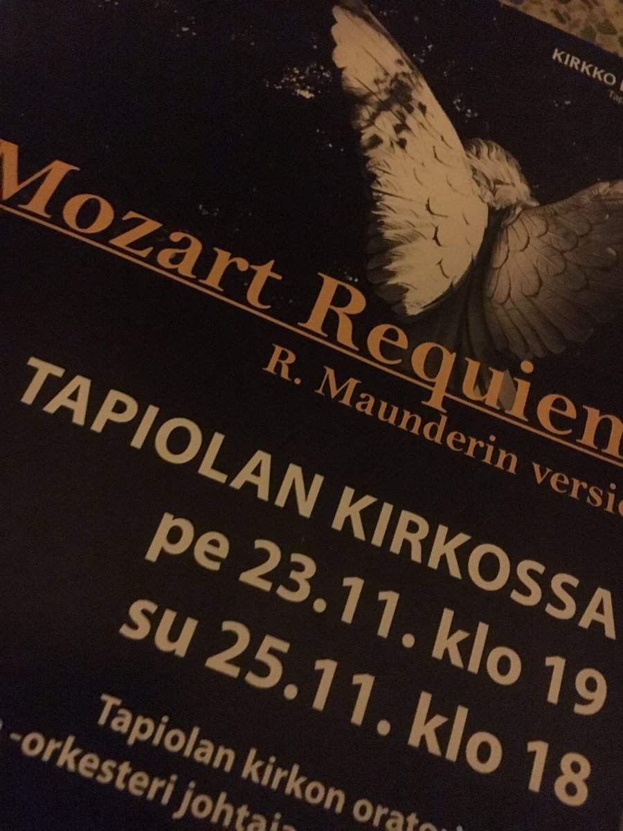 hannelemeller's tweet photo. Todellinen messu sielulle; kirkas, väkevä, syvä, puhdistava. #Mozart. Kiitos @TapiolanSRK #oratoriokuoro #JonasRannila @Espoonsrk. Sunnuntaina vielä ehtii. https://t.co/8FFstYtBhu