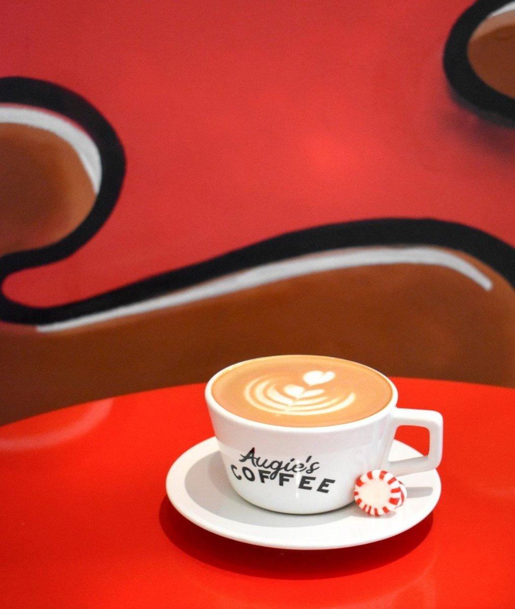 rivfoodlab's tweet photo. @rivfoodlab is open today! And Tis’ the season to enjoy a Peppermint Mocha from @AugiesCoffee 's Holiday Express Menu! ☕️
#FoodLabEats❗️
.
.
#Riverside #FoodLab #AugiesCoffee #PeppermintMocha #TisTheSeason #Holidays #Coffee #NationalEspressoDay #InlandEmpire #IEFoodie https://t.co/lqPjMBhtUO