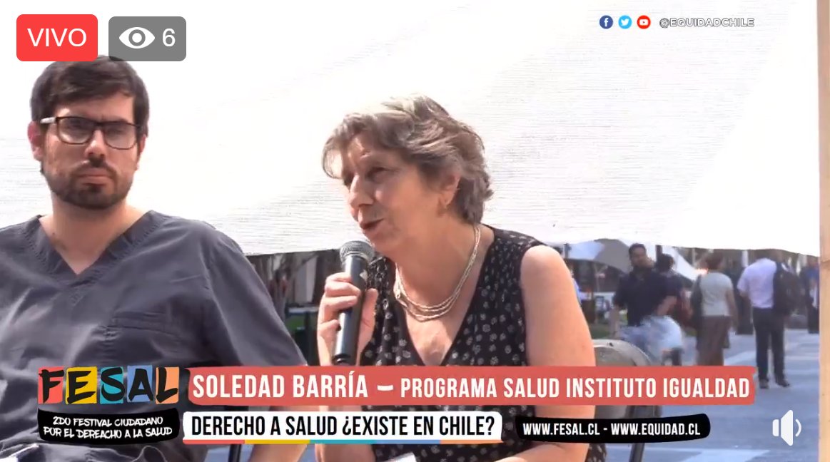 nataflawer's tweet photo. (AHORA) @soledadbarria, coordinadora del #ProgramaSalud del @iigualdad participa en el #FESAL2018 en su debate inicial "DERECHO A LA SALUD, ¿EXISTE EN CHILE? puedes seguir on line elhttps://www.facebook.com/equidadchile/videos/219225772319841/ cc @TomyLagomarsino @EquidadChile https://t.co/h5ZFd59YXI