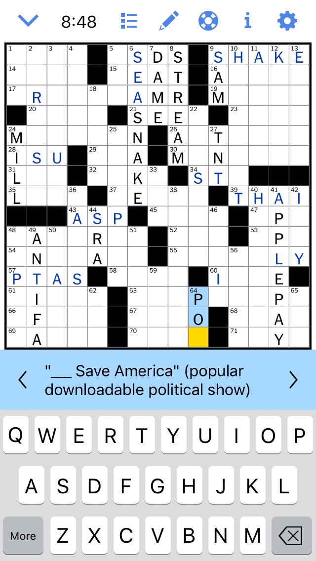 dancerforrest's tweet photo. @jonfavs I was doing the NYT crossword when https://t.co/W57pvDwNMh