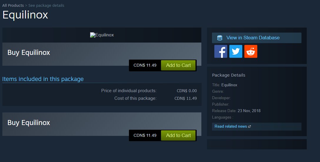 CesarPArgota's tweet photo. @ThinMatrix When you go on https://t.co/RwbXaf145O you can click on a link to get you to the store and add the game to your shopping cart, but it doesn't seem to be the correct final product? I wonder if this has anything to do with it. https://t.co/y8IH1N0i4V