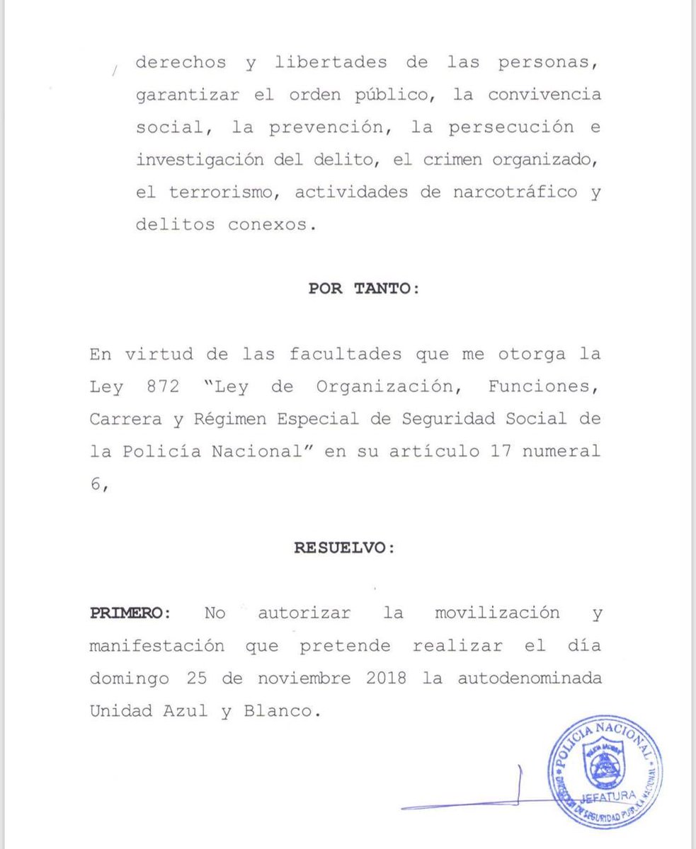PauloAbrao's tweet photo. En #Nicaragua decretos de la Policia Nacional están limitando el contenido esencial de los DDHH. Antes establecieron requisitos innecesarios para el derecho a la protesta y ahora prohíben su  próprio ejercicio. Si no hay ningún control judicial se instaló efectivo Estado Policial https://t.co/0yx9vkK9iv