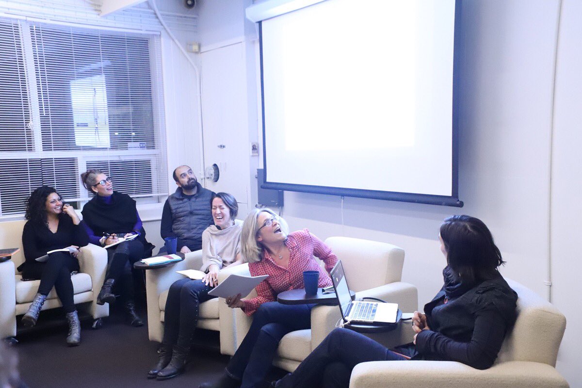 UofTCultureTech's tweet photo. What a night! Photos from our Monday Night Seminar #Fitter #Happier #MoreProductive with @melgregg @AlisonHearn @NatashaSchull

#MechanicalBro #MondayNightSeminars @UofTInfoFaculty https://t.co/mV4qS41kjn