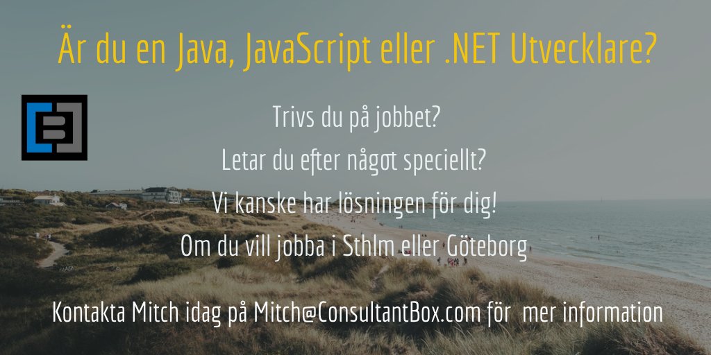 Uttråkad #Java, #JavaScript eller #.NET utvecklare? Letar du efter något speciellt? Vi har många olika roller som kanske skulle passa just dig. Ta kontakt med oss idag så vi kan hjälpa dig!