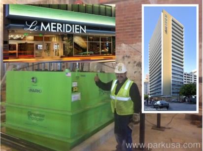 ParkUSA's tweet photo. The Le Meridien Hotel in downtown Houston luxury hotel, designed by #BeckGroup is home to a #ParkUSA GreaseTrooper GTS Grease Interceptor, UPC Listed and designed to last the lifetime of the building #plumbing! https://t.co/0xmm3zk1dZ